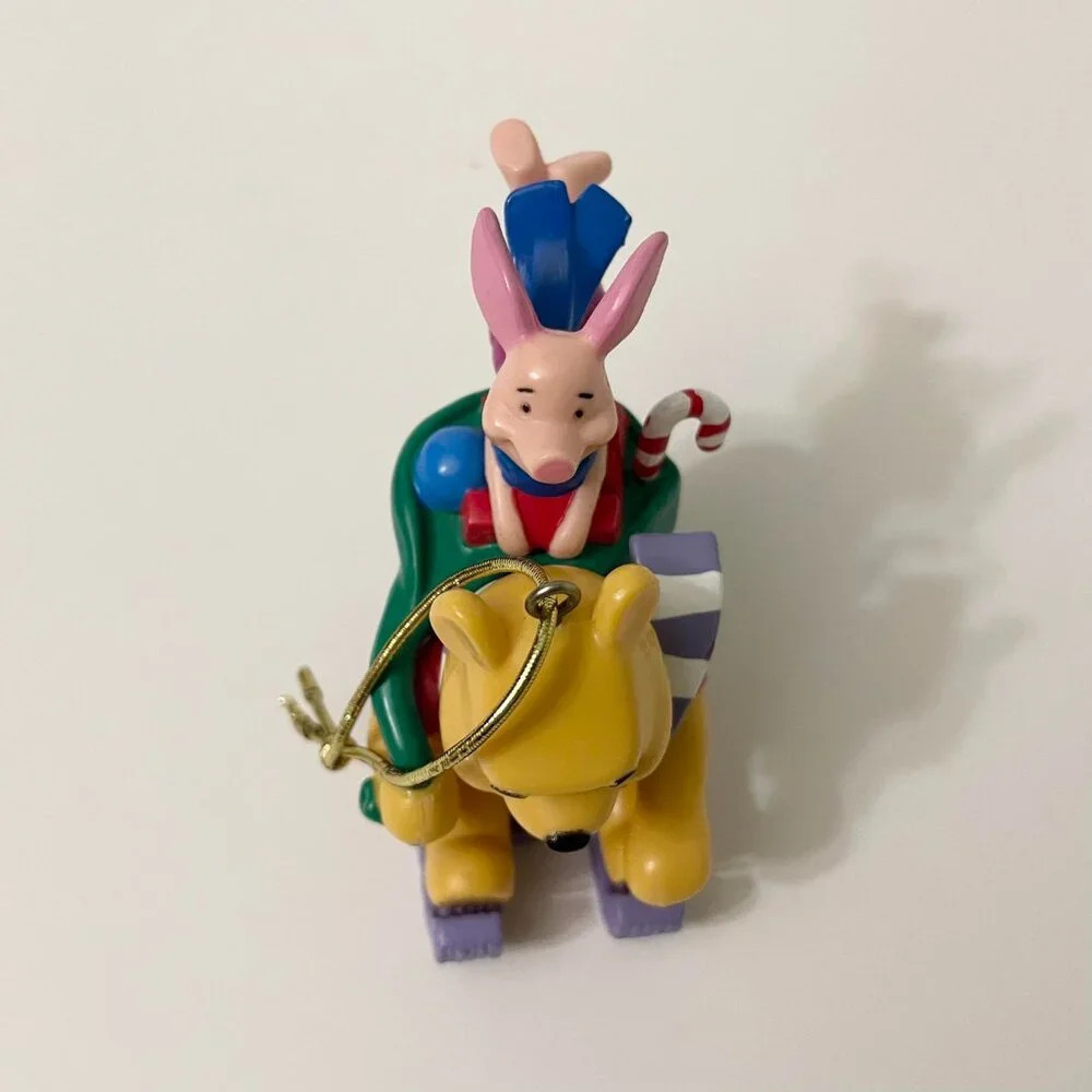 Disney Noma Winnie The Pooh And Piglet Christmas Tree Ornament Sleigh Sled - Picture 14 of 16